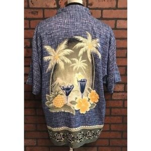 Tommy Bahama Hawaiian Silk Men's Shirt Size Medium